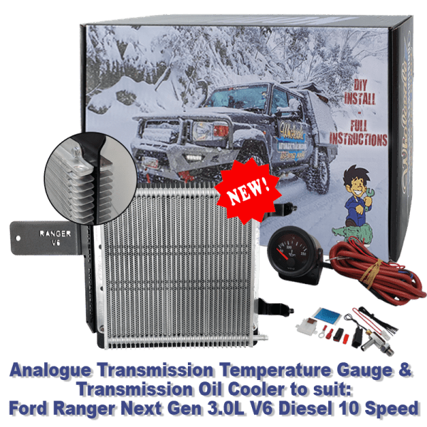 Ford Ranger Next Gen 3.0L V6 Diesel 10 Speed Analogue Temp Gauge & Transmission Cooler (DIY Installation Box)
