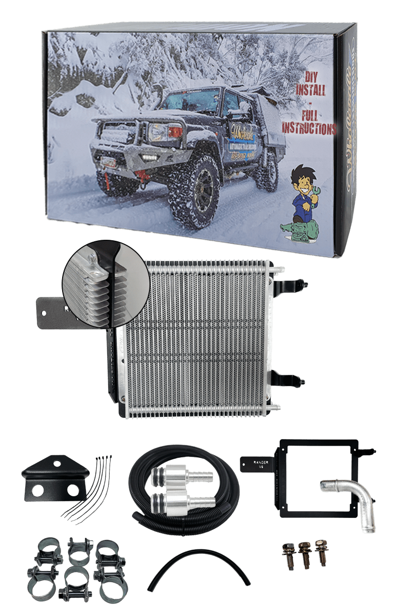 Ford Ranger Next Gen 6 & 10 Speed Diesel Transmission Cooler (DIY Installation Box) Full Kit