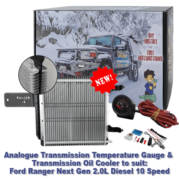 Ford Ranger Next Gen 2.0L Diesel 10 Speed Analogue Temp Gauge & Transmission Cooler (DIY Installation Box)