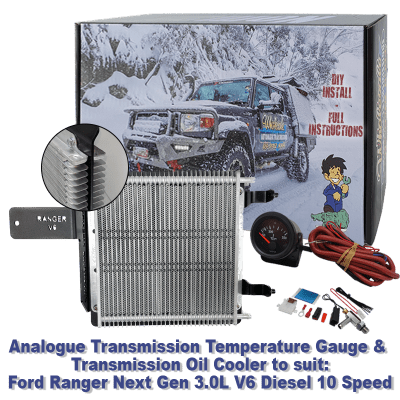 Ford Ranger Next Gen 3.0L V6 Diesel 10 Speed Analogue Temp Gauge & Transmission Cooler (DIY Installation Box)