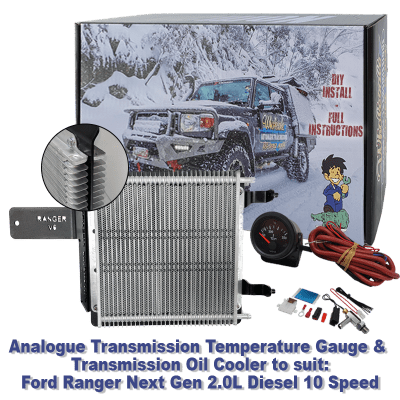 Ford Ranger Next Gen 2.0L Diesel 10 Speed Analogue Temp Gauge & Transmission Cooler (DIY Installation Box)